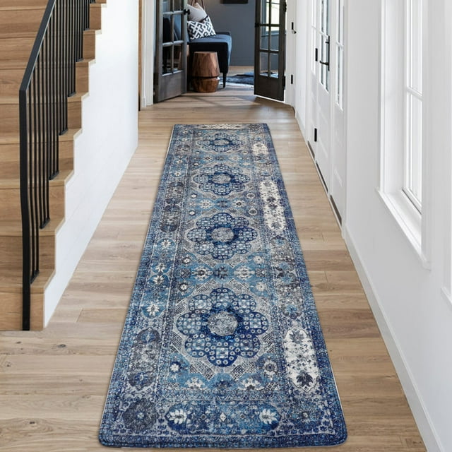 2x8 ft Hallway Runner Rug Washable Runner Rugs with Non Slip Rubber Backing